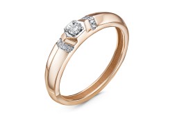 Золотое кольцо с бриллиантом