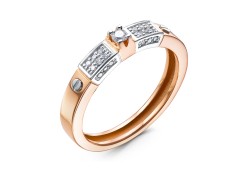 Золотое кольцо с бриллиантом