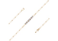 Золотой браслет с бриллиантом