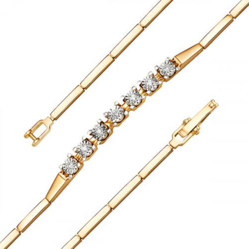 Золотой браслет с бриллиантом