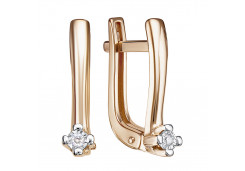 Золотые cерьги с бриллиантом