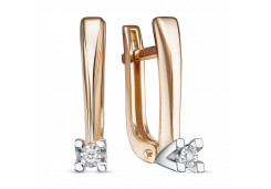 Золотые cерьги с бриллиантом