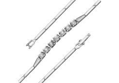 Браслет из белого золота с бриллиантом