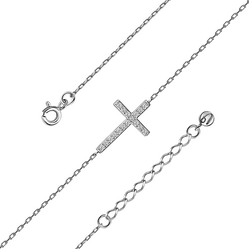 Серебряный браслет с фианитом