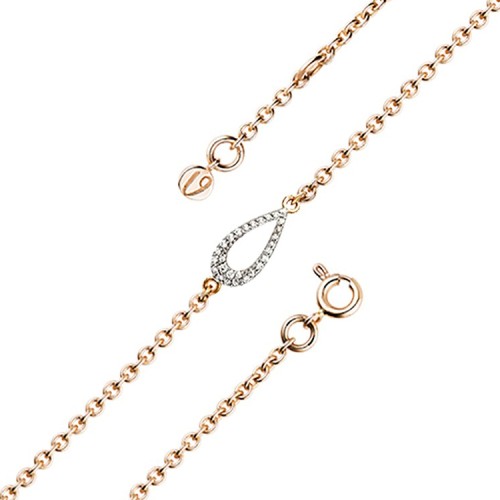 Серебряный браслет с позолотой с фианитом