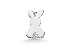 Брошь из серебра с фианитом