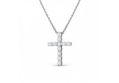 Колье из белого золота с бриллиантом