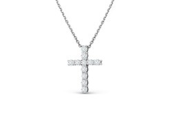 Колье из белого золота с бриллиантом