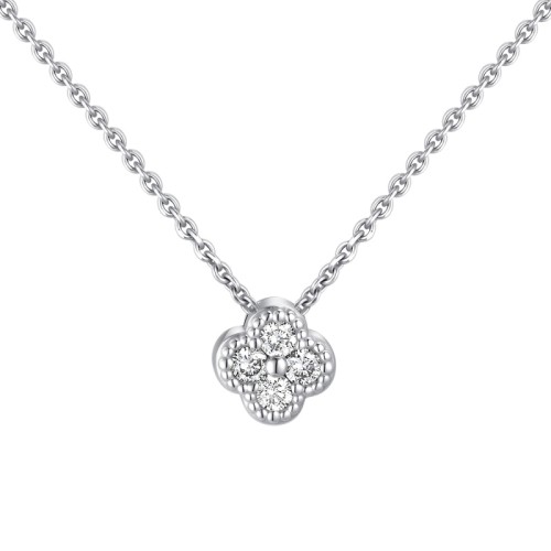 Колье из белого золота с бриллиантом