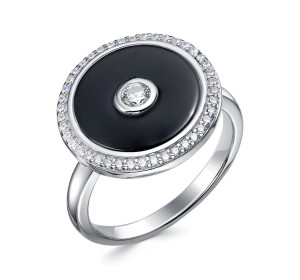 Серебряное кольцо с ониксом