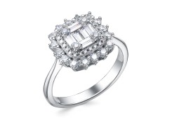Серебряное кольцо с фианитом