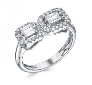 Серебряное кольцо с фианитом