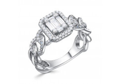 Серебряное кольцо с фианитом