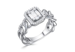 Серебряное кольцо с фианитом