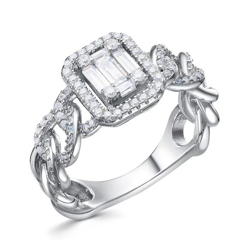 Серебряное кольцо с фианитом