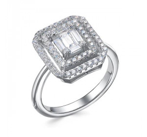 Серебряное кольцо с фианитом