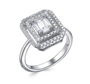 Серебряное кольцо с фианитом