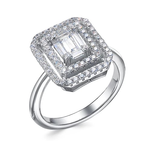 Серебряное кольцо с фианитом