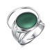Серебряное кольцо с агатом зеленым