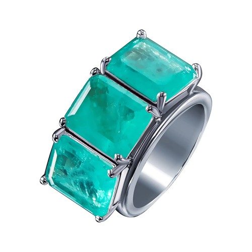 Серебряное кольцо со стеклом