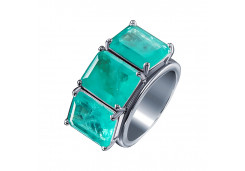 Серебряное кольцо со стеклом