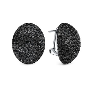 Серебряные cерьги классические со шпинелью