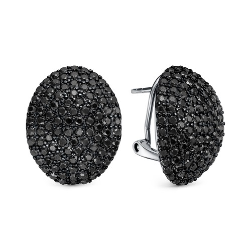 Серебряные cерьги классические со шпинелью