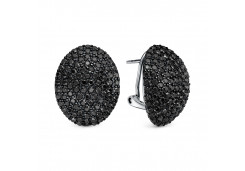 Серебряные cерьги классические со шпинелью