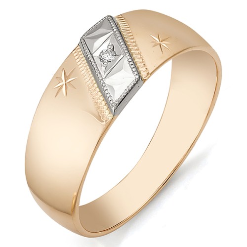 Золотое кольцо с бриллиантом