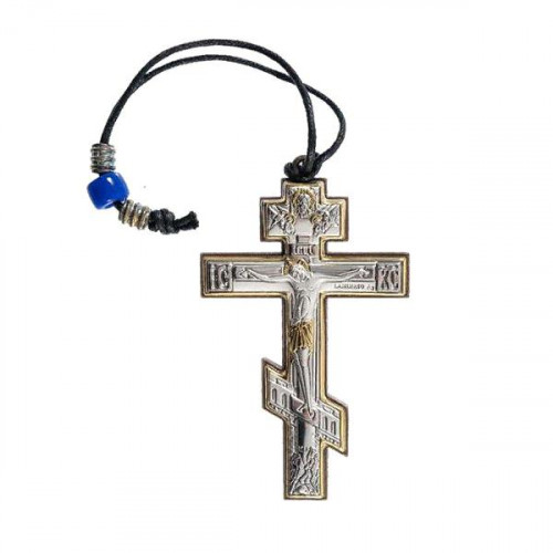 Крест - Синтетический камень Полновесные Прямой