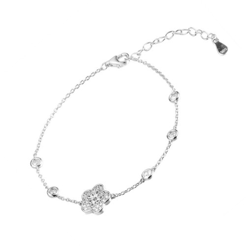 Серебряный браслет с фианитом