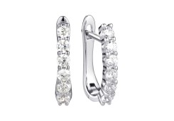Серебряные cерьги с фианитом