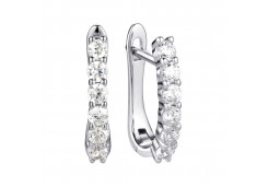 Серебряные cерьги с фианитом