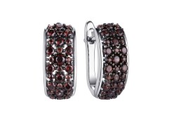 Серебряные cерьги с фианитом