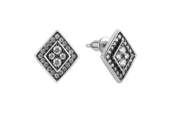 Серебряные cерьги пусеты (гвоздики) с фианитом