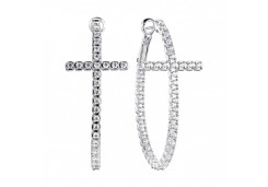 Серебряные cерьги с фианитом