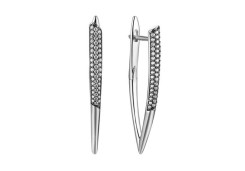 Серебряные cерьги с фианитом