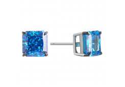 Серебряные cерьги пусеты (гвоздики) с фианитом