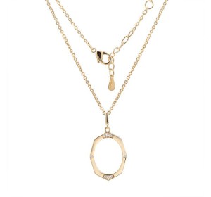 Серебряное колье с фианитом