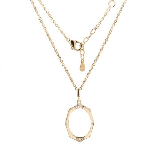 Серебряное колье с фианитом