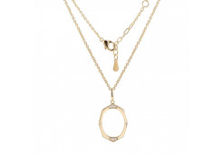 Серебряное колье с фианитом