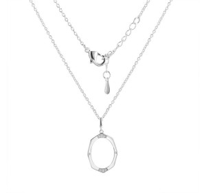 Серебряное колье с фианитом