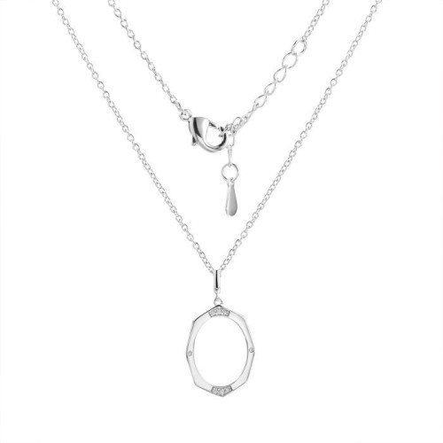 Серебряное колье с фианитом