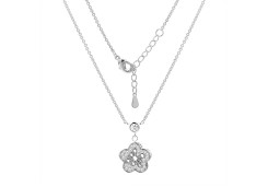 Серебряное колье с фианитом