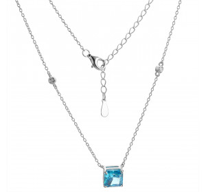 Серебряное колье с фианитом