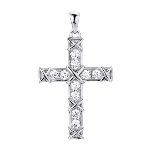 Серебряная подвеска с фианитом