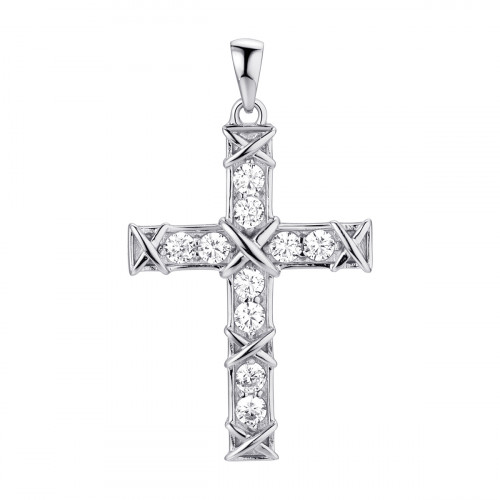 Серебряная подвеска с фианитом