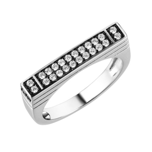 Серебряное кольцо с фианитом