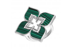 Серебряное кольцо с малахитом