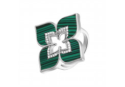 Серебряное кольцо с малахитом